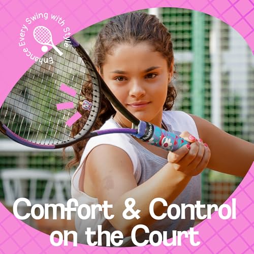 Racket Pets Kids Tennis Racket Dampener & Matching Overgrip Tape, Performance Shock Absorbing Dampener for Tennis Racket & Fun Animal Print Tennis Wrap Grip Tape (Unicorn) - Image 4