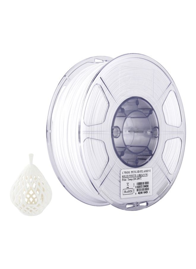 Generic PETG 3D Printer Filament Solid White  - Image 2