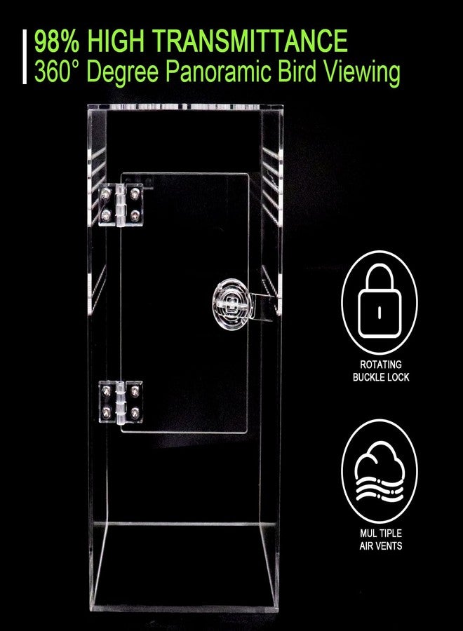 NANEEZOO Jumping Spider Enclosure with Front Opening Door, 6"x6"x12" Reptile Breeding Box Micro Habitat Terrarium for Small Tree Dwelling Reptiles, Spiders, Mantis & Invertebrates - Image 2
