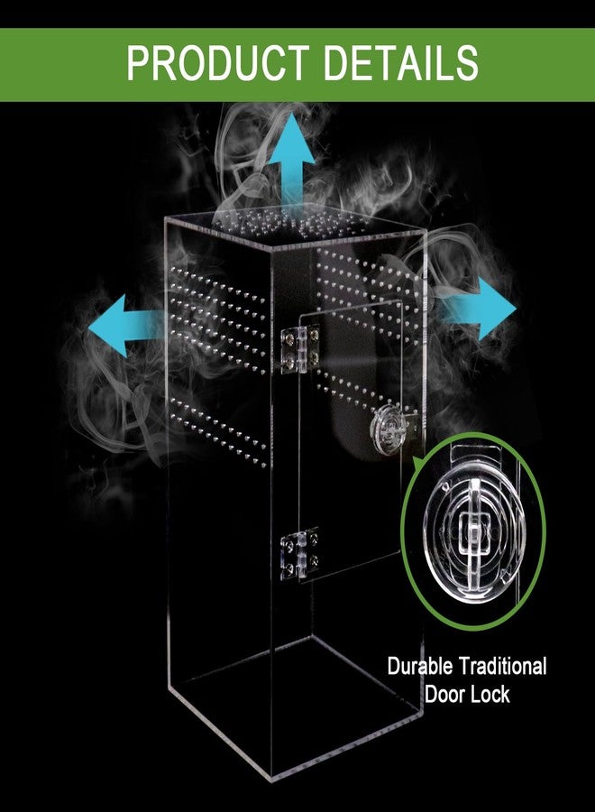 NANEEZOO Jumping Spider Enclosure with Front Opening Door, 6"x6"x12" Reptile Breeding Box Micro Habitat Terrarium for Small Tree Dwelling Reptiles, Spiders, Mantis & Invertebrates - Image 5
