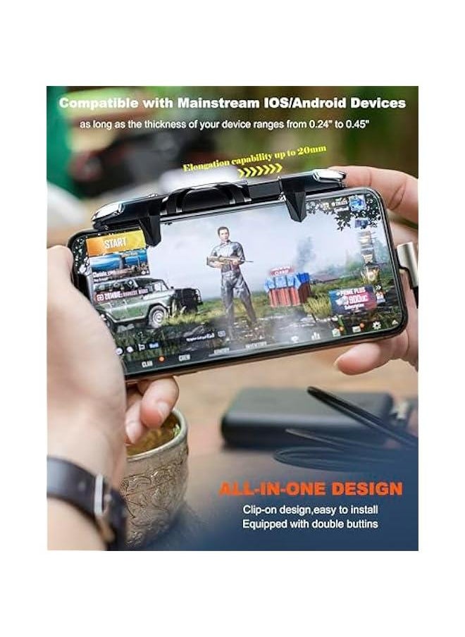 Generic Game Controller for Android  iPhone, Trigger ons for PUBG Mobile/Knives Out/Call of Duty Mobile, Sensitive Shooting  Aiming Controls  - Image 3