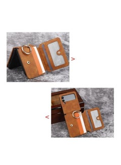 DUNISO Huawei P50 Pocket 6.9 Inch Mobile Phone Wallet Case with Card Slots Holder, Ring Buckle Protective Cover Frosted Protective Smartphone Case, Cell Accessories with Ring Crossbody Strap  - Image 5