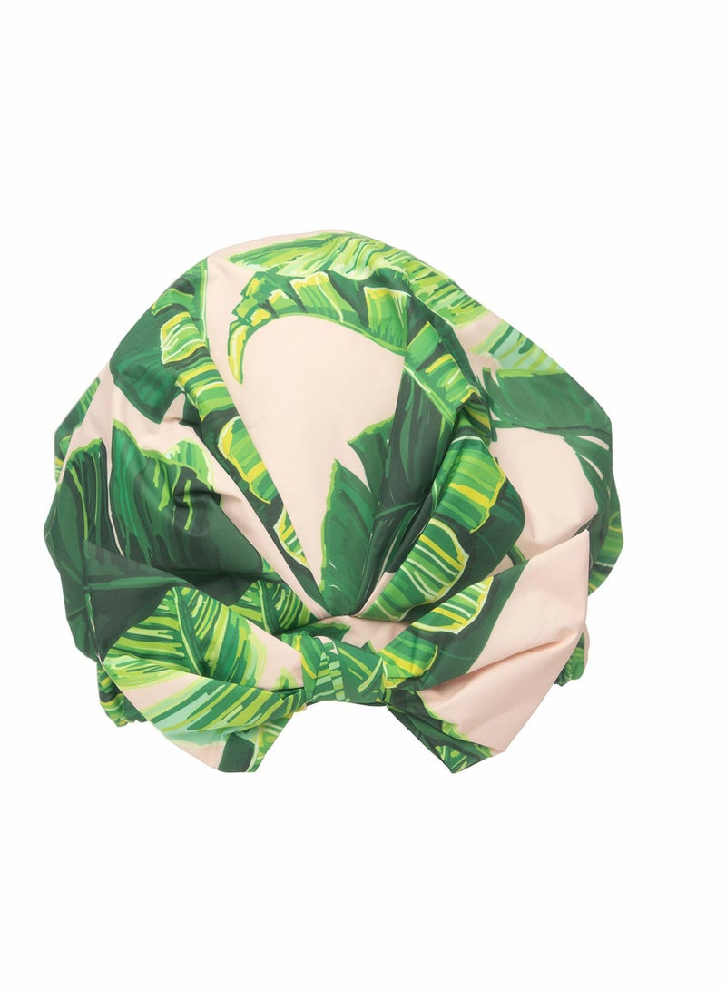 Excefore Shower Caps for Women,  Waterproof Reusable Shower Hair Caps Elastic Hem Turban Shower Bath Caps Bowknot Silky Satin Bath Hair Caps for Long, Short... - Image 3