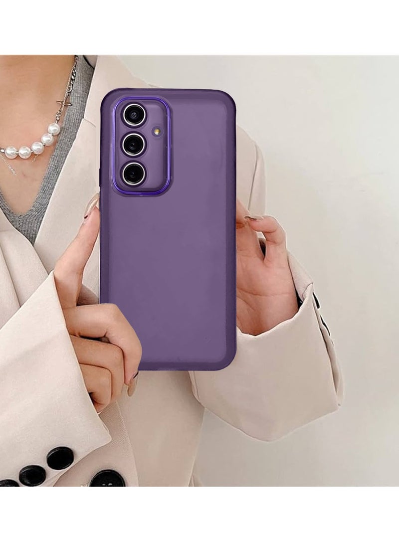 دبليو تيك Samsung Galaxy F34 / M34 5G 2023 غطاء خلفي ناعم وشفاف من مادة TPU سيليكون رفيع للغاية لهاتف أنيق مطلي بالكهرباء - أرجواني باذنجاني - Image 4