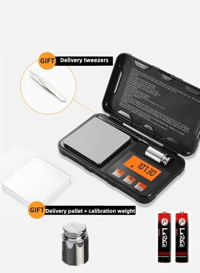 Digital Scale 200g/0.01g,6 Units Conversion-g/oz/ozt/dwt/ct/gn, Mini Scale,Pocket Scale,LCD Display,with 2 Batteries-20g Weights-Tweezers Weighing Tray,Suitable for Jewellery-Goldsmithing-Food-Powder and Spices,Measuring Tools Multifunction,Premium Digital Electronic Scale - Image 1