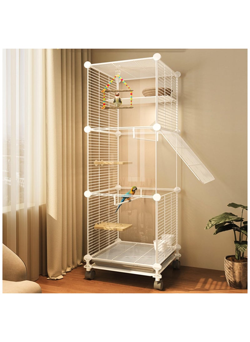 Bird Cage, Bird Cage for Parrot Parakeet, Transparent Design with Slide-Out Tray Open Top, Rolling Metal Birdcage Encrypted Iron Mesh (Size : 37 * 37 * 115cm) - pzsku/ZF71CA55A96C7A29EF2A9Z/45/_/1712037240/0726264e-55ab-4af6-b9f8-c8ad67a7dd28