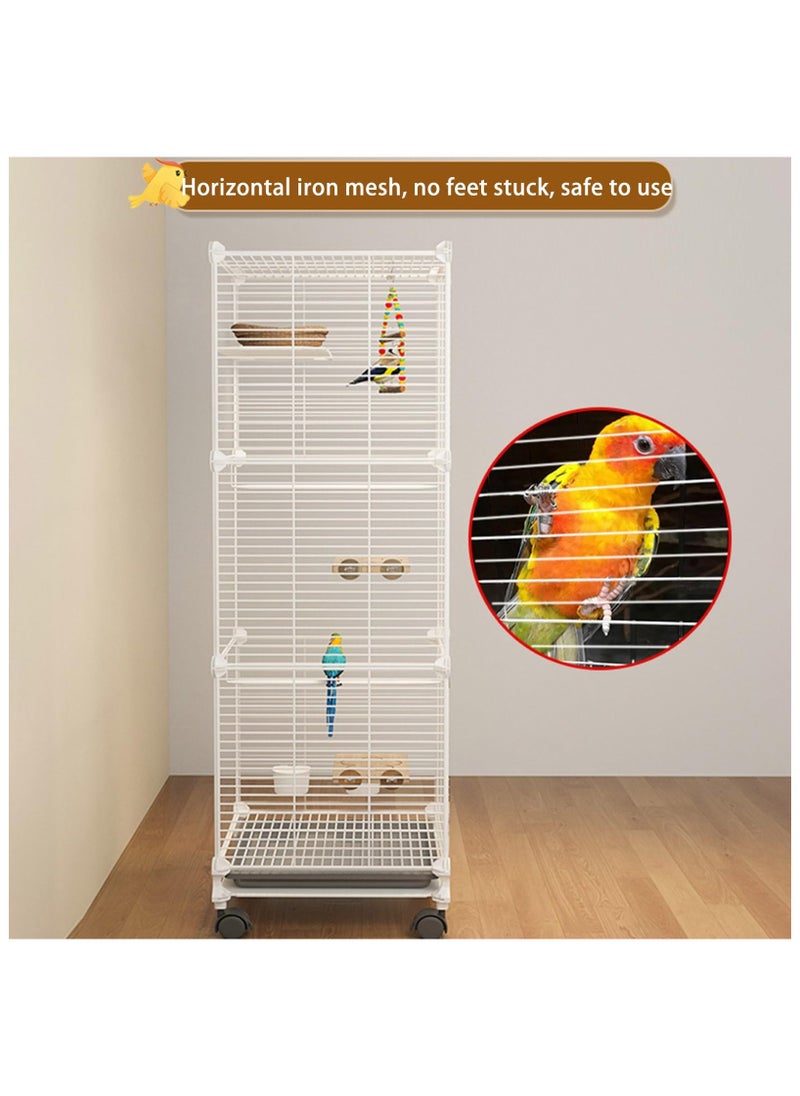 Bird Cage, Bird Cage for Parrot Parakeet, Transparent Design with Slide-Out Tray Open Top, Rolling Metal Birdcage Encrypted Iron Mesh (Size : 37 * 37 * 115cm) - pzsku/ZF71CA55A96C7A29EF2A9Z/45/_/1712037320/16609a13-fde3-408d-84c8-e7730cededad