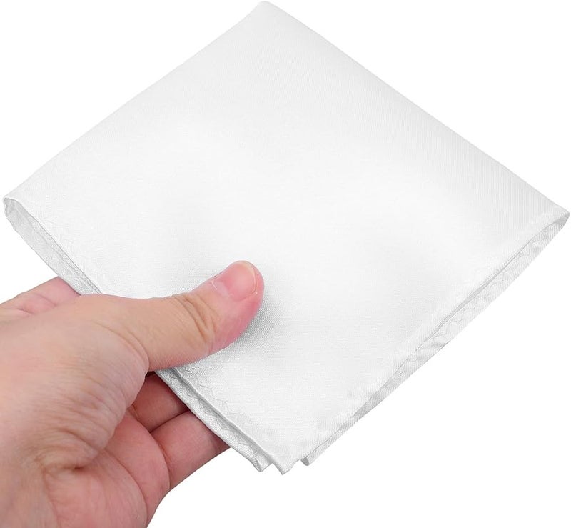 6pcs Men Solid Color Pocket Squares Handkerchiefs for Wedding Party Business Suit Formal Occasion Accessories - Image 3