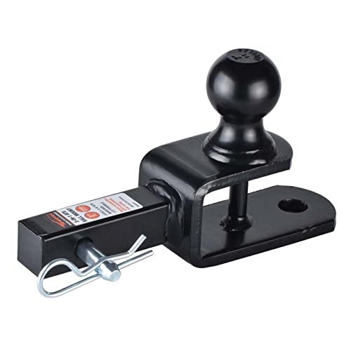 Towever 84031 Towever ATV Hitch Ball Mount 2 inch Ball with 1-1/4 inch Solid Shank, with 1/2 inch Pin & Clip, Rated 2000 lbs - Image 2