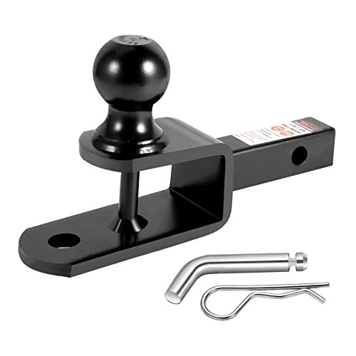 Towever 84031 Towever ATV Hitch Ball Mount 2 inch Ball with 1-1/4 inch Solid Shank, with 1/2 inch Pin & Clip, Rated 2000 lbs - Image 1