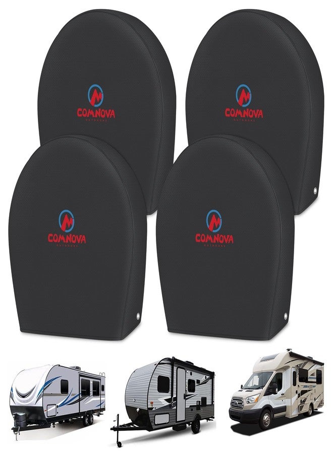 Rv Tire Covers 4 Pack Tough Tire Wheel Protector For Truck Suv Travel Trailer Camper Motorhome Boat Van Pu Oxford Waterproof Sun Rain Snow Protector Cover Fits Tire Diameters 23 25 Inch