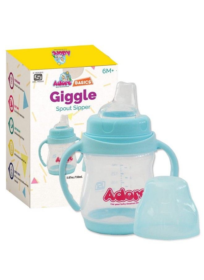 Adore Giggle Spout Sippy Cup With Soft Spout And Leakproof Design150 Ml (Blue)  - Image 2