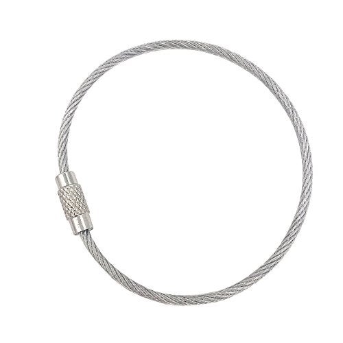 Ovener 5Pack Luggage Tag Loops,6 Inch Stainless Steel String Keychain for Silicon Luggage Tags by Ovener - Image 5