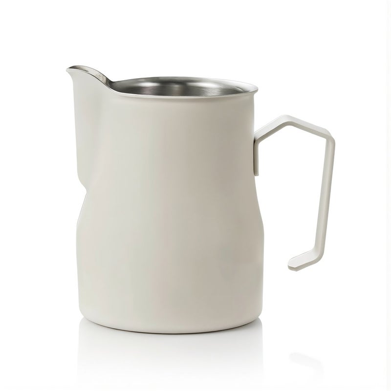 White Milk Frothing Pitcher 500ml For Cafe Shop Office Kitchen Barista Use - Image 1