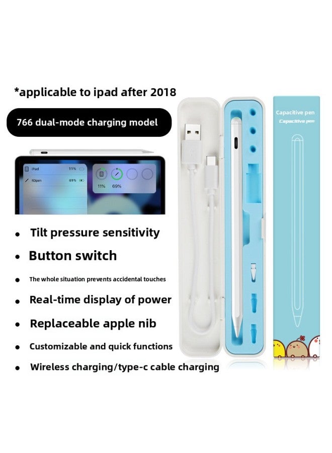 Loquat Suitable For ApplePencil Second Generation For ApplePen Special Capacitive Pen Ipad Stylus Magnetic Suction Charging Stylus Pen-Color:Id766 Applepencil 【For AppleSpecial Pen + For ApplePen * 1 + Sto - Image 1