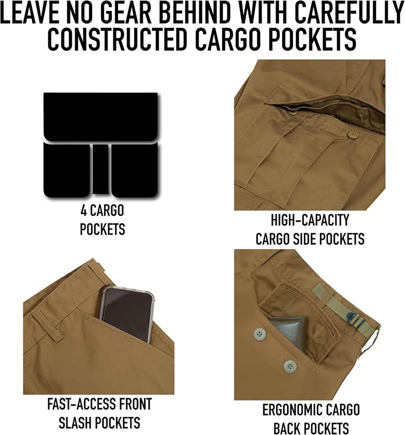 ROTHCO سروال روثكو التكتيكي BDU – سروال عمل خارجي متين للمشي والتخييم EDC - Image 4