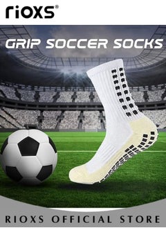 RIOXS Soccer Socks For Men Women 5 Pairs Athletic Socks Non-Slip Socks For Football Basketball Hockey Rugby Sports Sweat-absorbing Wear-resistant Sports Socks  - Image 4