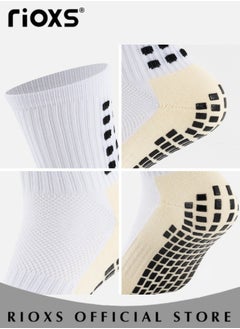 RIOXS Soccer Socks For Men Women 5 Pairs Athletic Socks Non-Slip Socks For Football Basketball Hockey Rugby Sports Sweat-absorbing Wear-resistant Sports Socks  - Image 5