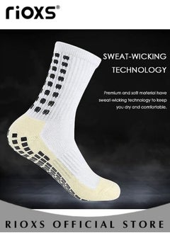 RIOXS Soccer Socks For Men Women 5 Pairs Athletic Socks Non-Slip Socks For Football Basketball Hockey Rugby Sports Sweat-absorbing Wear-resistant Sports Socks  - Image 2
