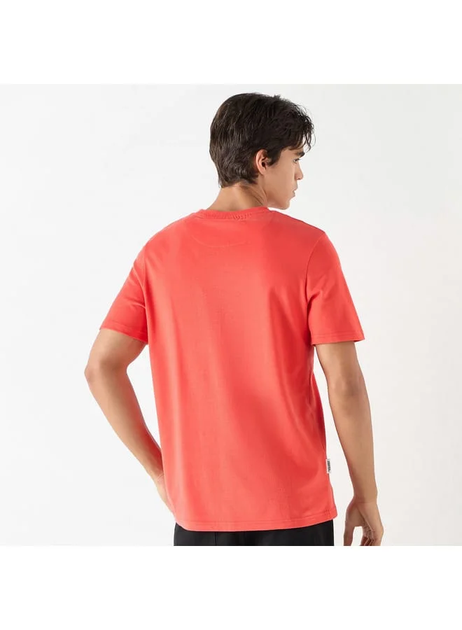 STARTER Starter Typographic Print Crew Neck T-Shirt with Short Sleeves
