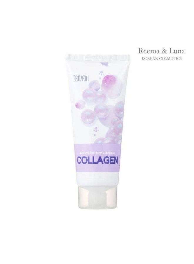 Tenzero Balancing Foam Cleanser with Collagen Korean Skincare Hydrating & Firming Facial Cleanser for All Skin Types | Removes Impurities & Makeup - Image 2