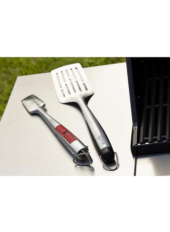 شاربرويل طقم أدوات الشواء المريحة المكونة من قطعتين باللون الفضي - Image 3