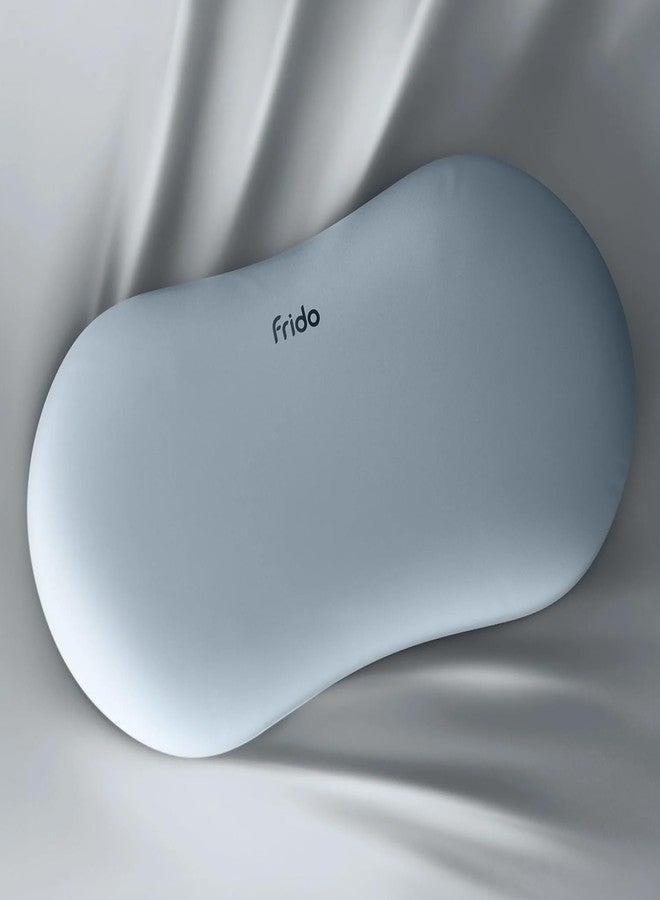 Frido Cuddle Pillow | Breathable & Ultra-Soft Memory Foam | Sleeping Support for Adults | Best Hugging Pillow for Side Sleepers & Travel | Anti-Frizz & Skin-Friendly – Pebble Grey - Image 1
