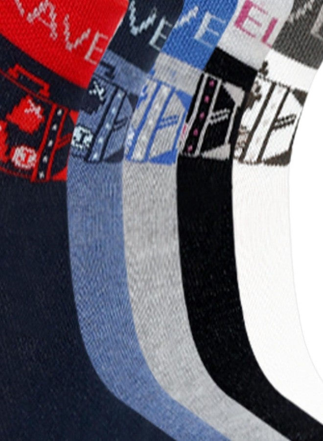 Bonjour Kids Fancy Ankle Socks for Boys Pack of 5 - Image 5