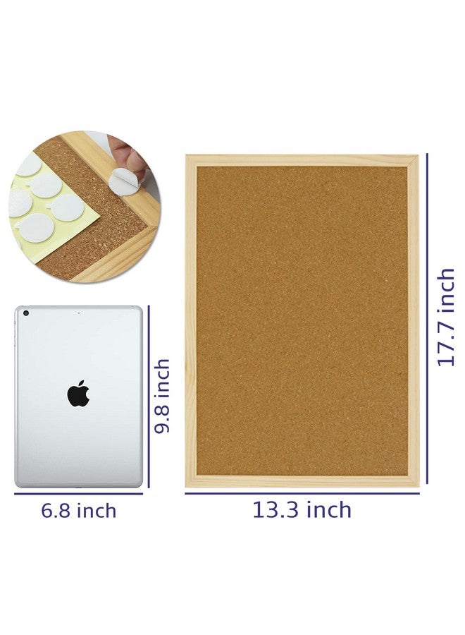 OWLKELA 17.7 X 13.3 Inch Cork Board Bulletin Board, Wall-Mounted Presentation, Message Notice Pin Board, Perfect for Office & Home Decor, School, Cubicle - Image 2