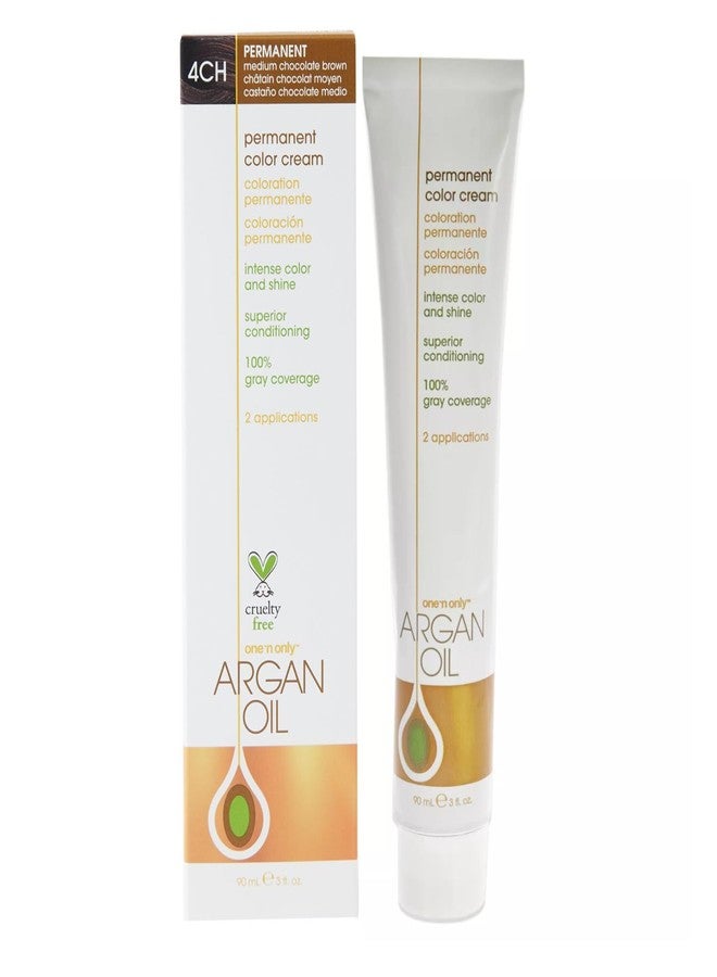 One N Only One 'n Only MEDIUM CHOCOLATE BROWN 4CH, 3 OZ, PERMANENT Hair Color, RICH CHOCOLATE BRUNETTE, GRAY COVERAGE, ARGAN OIL TO NOURISH AND SMOOTH - Image 1