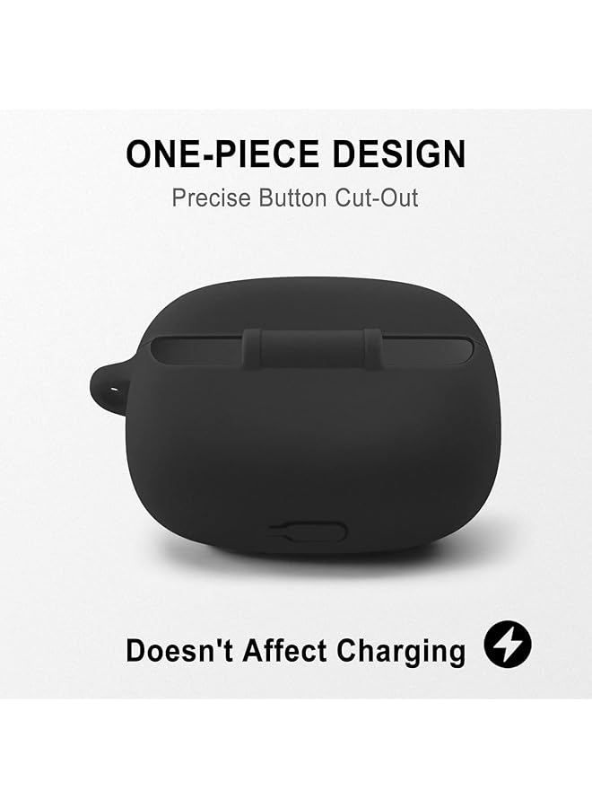 erorex Soft Silicone Case Compatible With Jbl Wave Beam 2 Wireless Earbuds Full Body Protection Silicone Cover With Anti Lost Keychain - Image 2