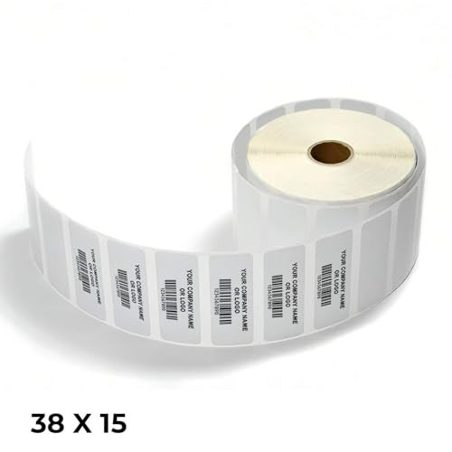 SHREYANS Direct Thermal Labels (Pack of 10, 38mm x 25mm - 500 Labels/Roll) - Non Tearable, Scratch Free, Water Proof & Non Fade Stickers with Permanent Marking - Image 1