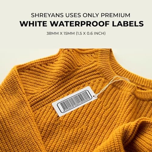 SHREYANS Direct Thermal Labels (Pack of 10, 38mm x 25mm - 500 Labels/Roll) - Non Tearable, Scratch Free, Water Proof & Non Fade Stickers with Permanent Marking - Image 5