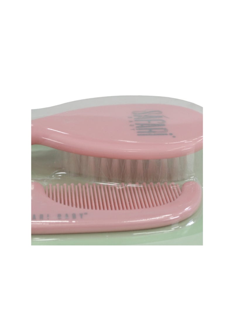 سفاري مجموعة فرشاة ومشط سفاري للأطفال - وردي - Image 3