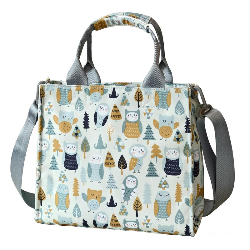 PHEBEN Store Small Diaper Bag Tote Waterproof Travel Mini Diaper Bag Multi-Function Baby Handbag Crossbody Purse(owl) - Image 1