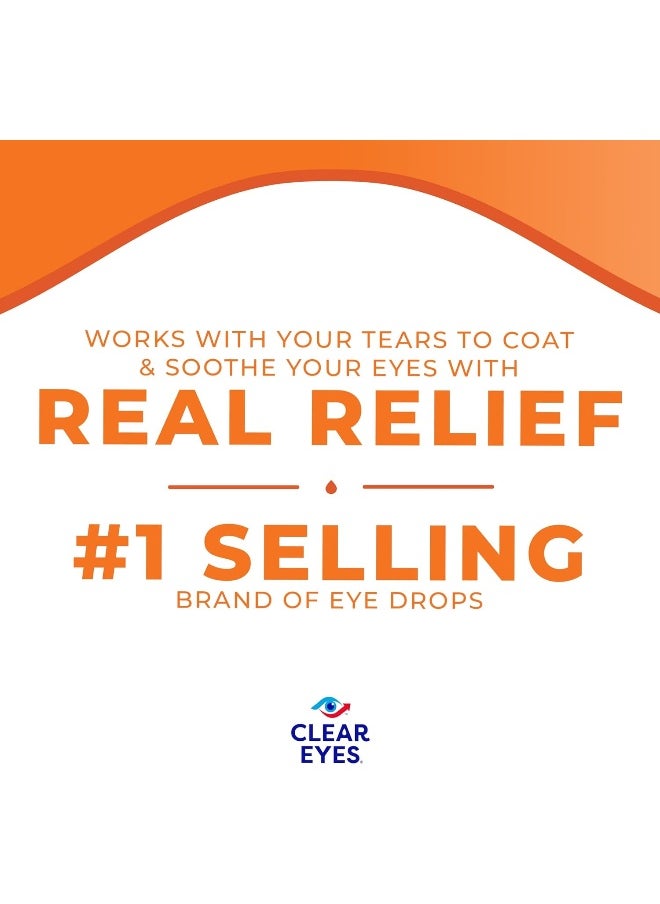 Clear Eyes Clear Eyes Natural Tears Lubricant Eye Drops Fl Pack Of 0.5 Ounce - Pack of 3  - Image 3