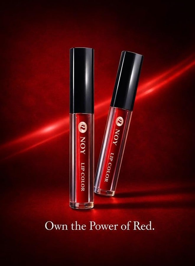 NOY Red Matte Finish Lipstick Long-Lasting Intence Pigment Liquid Lipstick Pack of 2 - Image 2