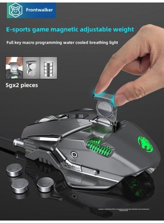 Forerunner MK300 Wired Mechanical Mouse Game Electronic Competition Macro Programming Mute Counterweight Computer Dedicated Wireless-Color:Metallic Gray [audio Macro Programming] Upgraded Version-Interface:Official Standard - pzsku/ZF71D9235B3A47F090071Z/45/1746227793/a7e5dd84-1628-4733-b374-68d5e9db4f7e