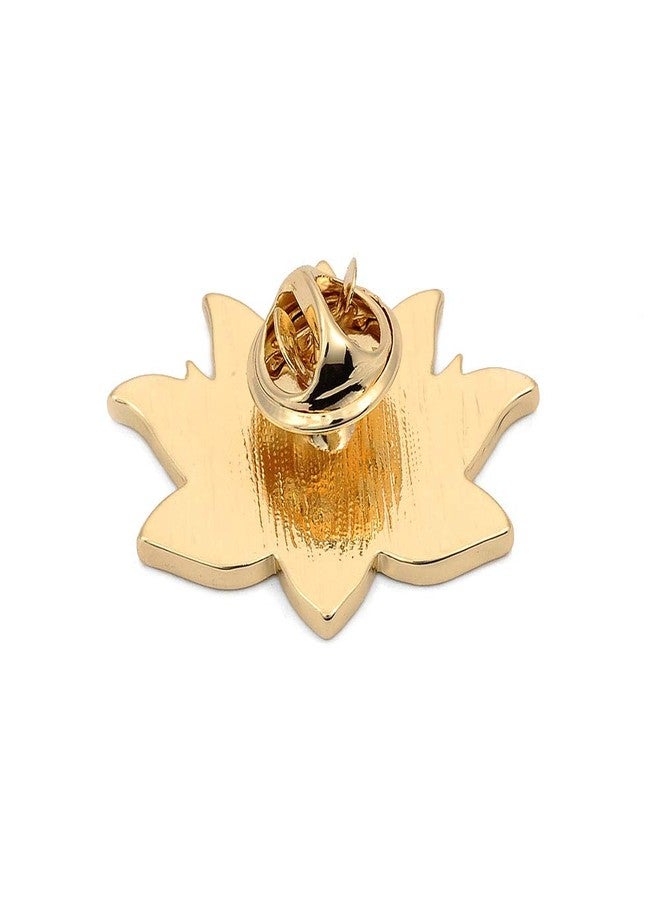 SENFAI 10K Gold Color Cute White Enamel Lotus Pin and Brooch(Rose Gold) - Image 5