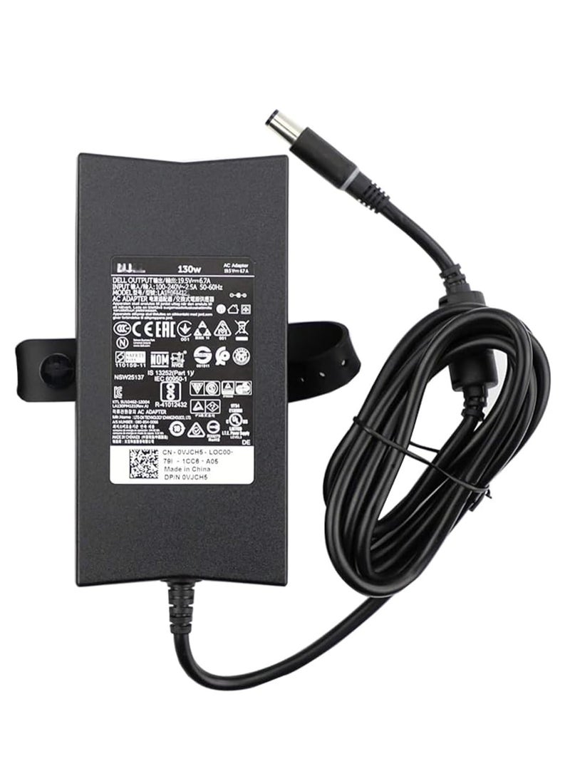 Generic - 130W power adapter for laptops, compatible with models such as XPS 15, Inspiron 7559, Precision 5510. This charger - Image 1