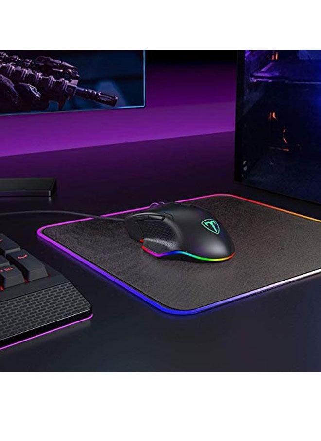 T-DAGGER Gaming Mice RGB Gaming Mouse Wired Mouse Gaming with Weight Tuning Set in the Mouse with 8000 DPI, Fire & Sniper Button, 10 Programmable Buttons