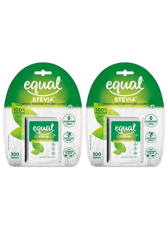 Equal محلي إيكوال® ستيفيا النباتي 100% طبيعي | خالي من السكر | مناسب لمرضى السكري | مناسب للنباتيين و الكيتو | 300 قرص | (عبوة من 2) - Image 1