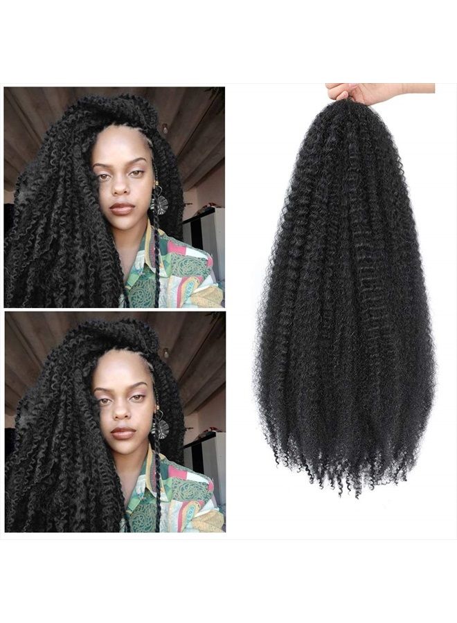 Dansama Marley Hair 24 Inch Marley Twist Braiding Hair Fluffy Marley Hair for Faux Locs Curly Braiding Hair Extensions (24 Inch (Pack of 3), 1) - Image 2