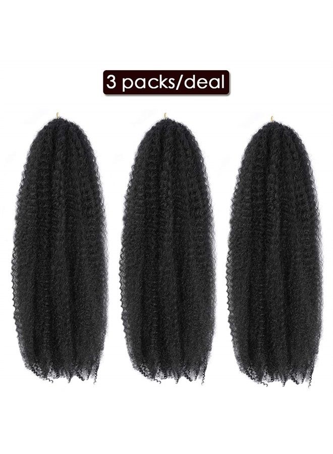 Dansama Marley Hair 24 Inch Marley Twist Braiding Hair Fluffy Marley Hair for Faux Locs Curly Braiding Hair Extensions (24 Inch (Pack of 3), 1) - Image 4