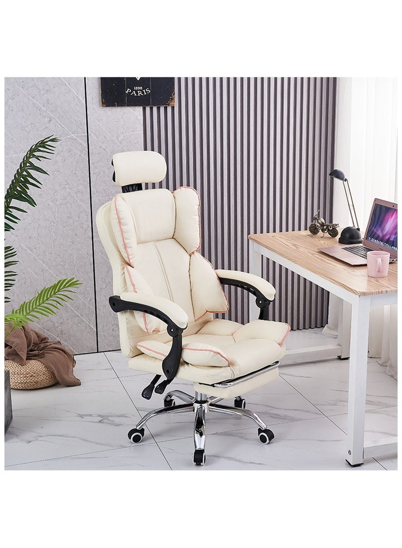 Family Office Chair with Lumbar Support High Back PC Adjustable Swivel Gaming Chair Reclining Gaming Chairs with Armrest and Footrest Ergonomic Recliner Chair