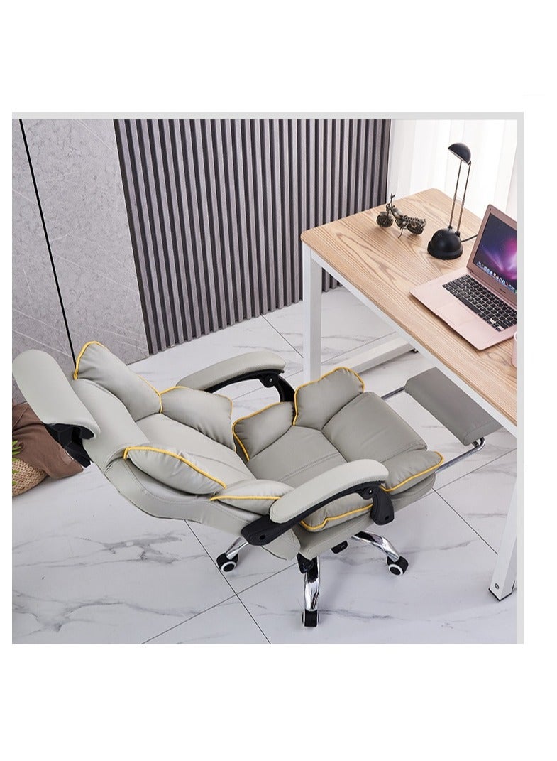 Family Office Chair with Lumbar Support High Back PC Adjustable Swivel Gaming Chair Reclining Gaming Chairs with Armrest and Footrest Ergonomic Recliner Chair