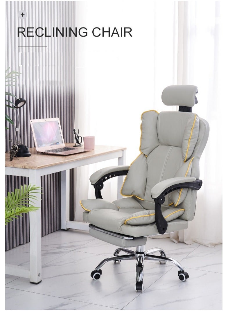 Family Office Chair with Lumbar Support High Back PC Adjustable Swivel Gaming Chair Reclining Gaming Chairs with Armrest and Footrest Ergonomic Recliner Chair