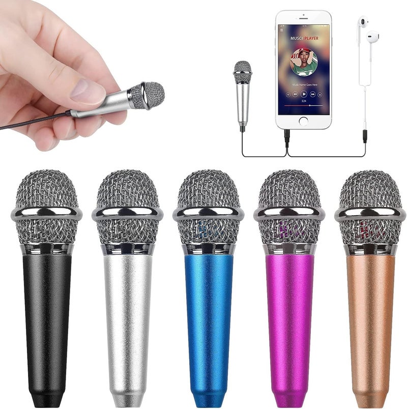 Uniwit Mini Portable Vocal/Instrument Microphone for Voice Video Recording Singing,Vlogging, Podcasting, Tiny Microphone for iPhone Android Phone Computer Latop Notebook Tablet iPad(Silver) - Image 1