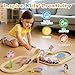 Hot Bee Unicorn Wooden Train Set for Toddler Girls Ages 24 Magical Fairy 38 Pcs Toddler Girl Toys with Railway Track Fantasy Toys for Girls 35 Year Old Kids - Image 4