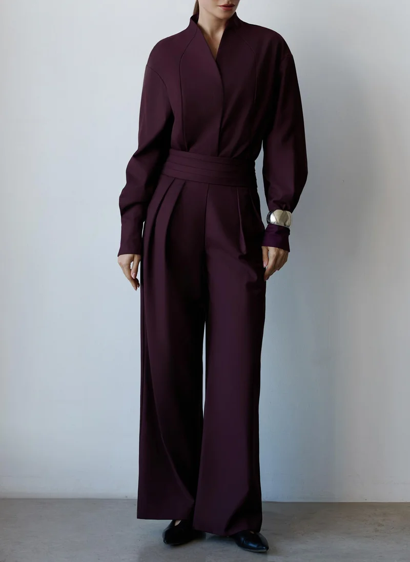 Lichi Loose trousers with wide draped belt